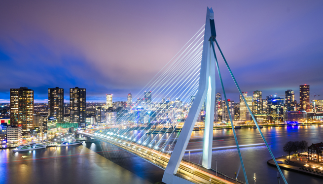 Rotterdam bridge. Branche manager the Netherlands